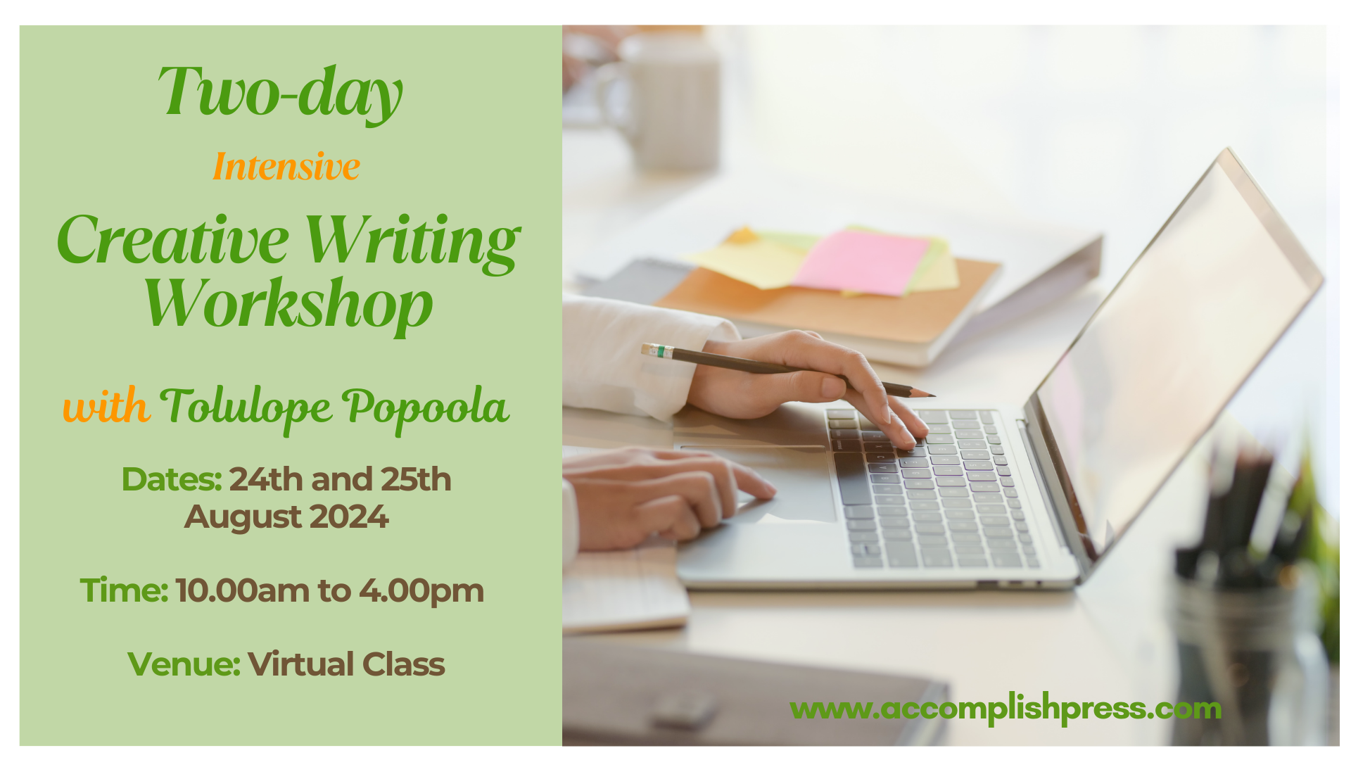 Two-Day Intensive Creative Writing Workshop