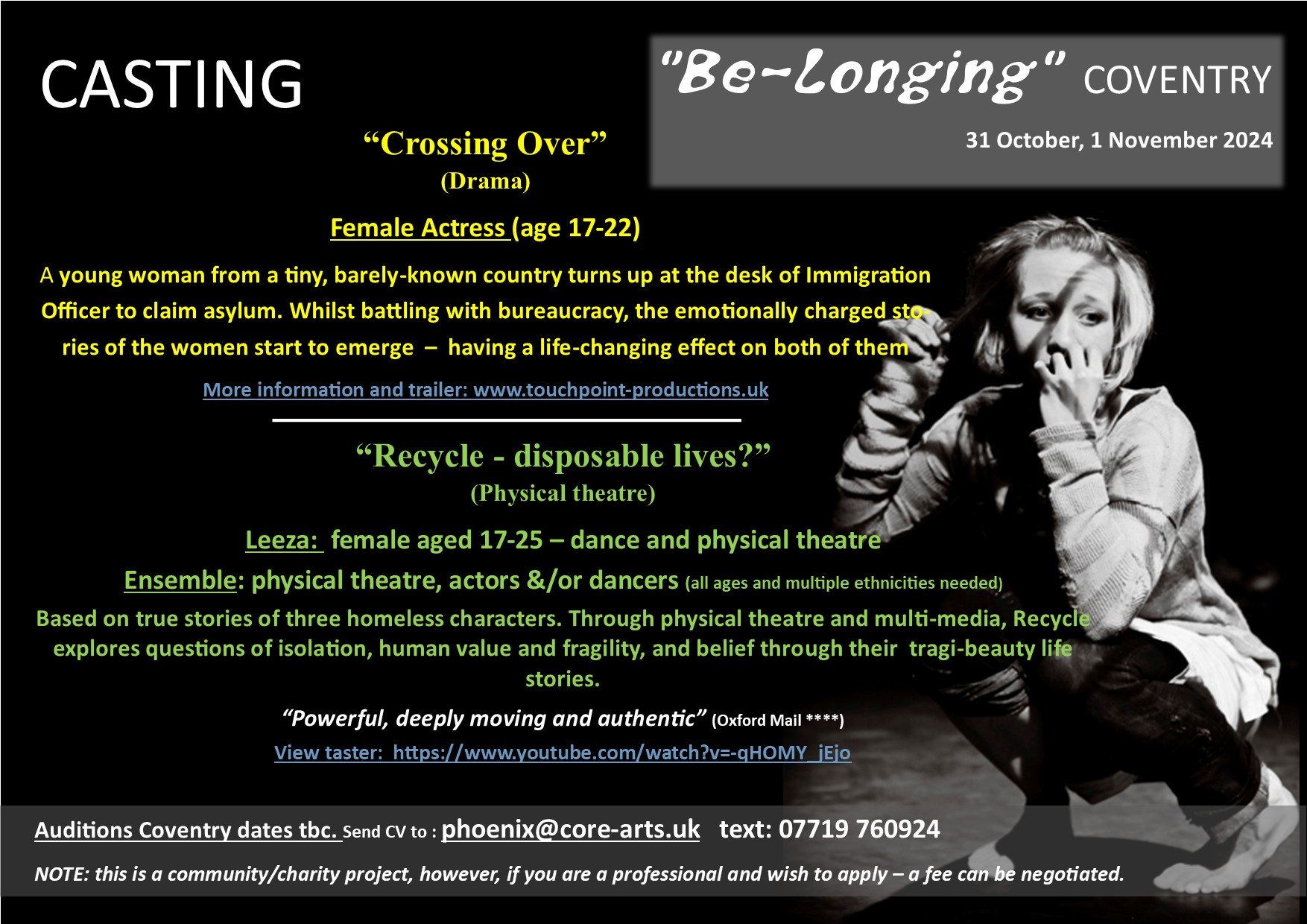 Casting for Actors and Physical theatre artists Coventry