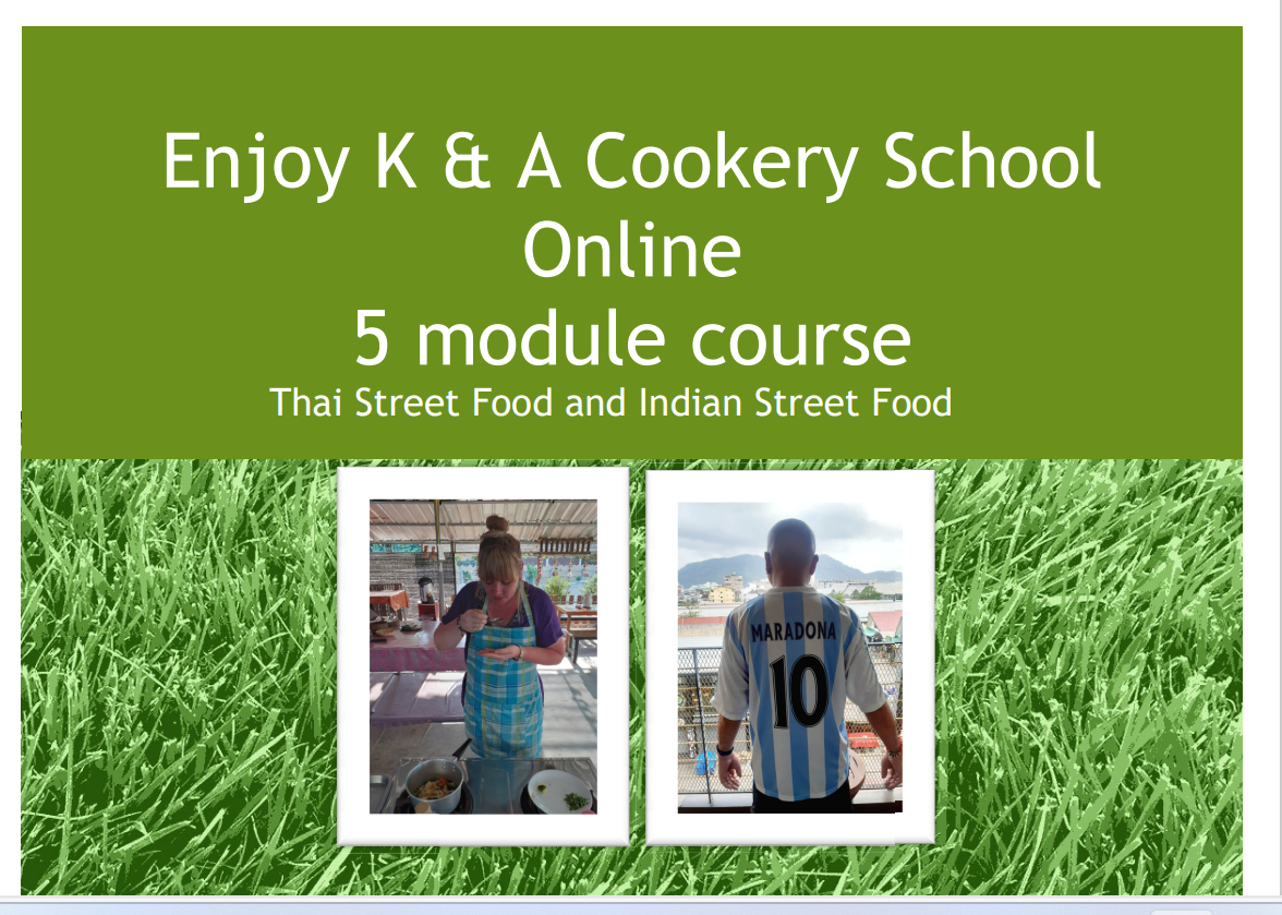 5 module course.  Indian & Thai Cooking - CPD Certificate 
