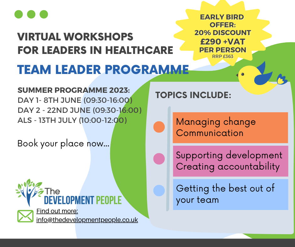Healthcare Team Leader Programme - 2.5 Days 