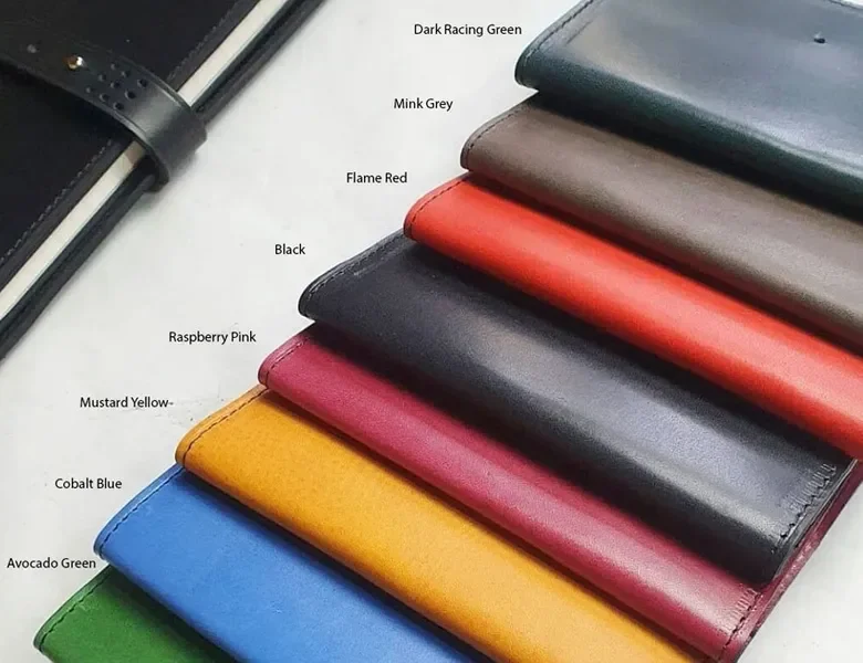 'Laurel' The Bespoke Handmade Luxury Leather Notebook / Diary Slim A6 pocket size