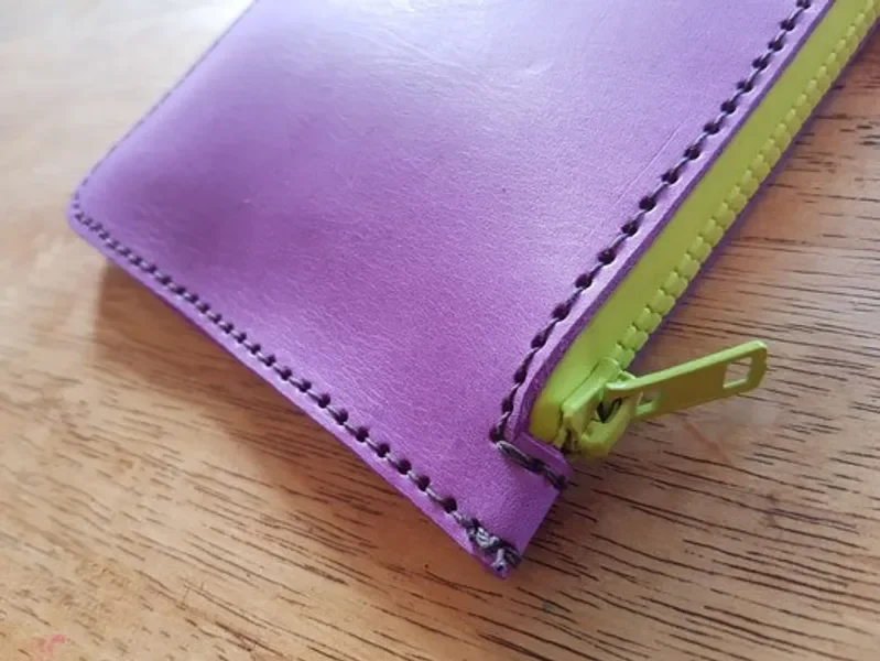 DIY Leather zip pouch kit to make at home