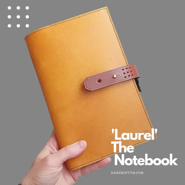 'Laurel' The Bespoke Handmade Luxury Leather Notebook / Diary Slim A5