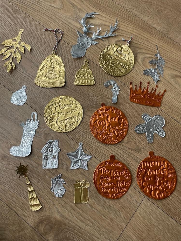Metal Embossing - Christmas Tree Decorations 