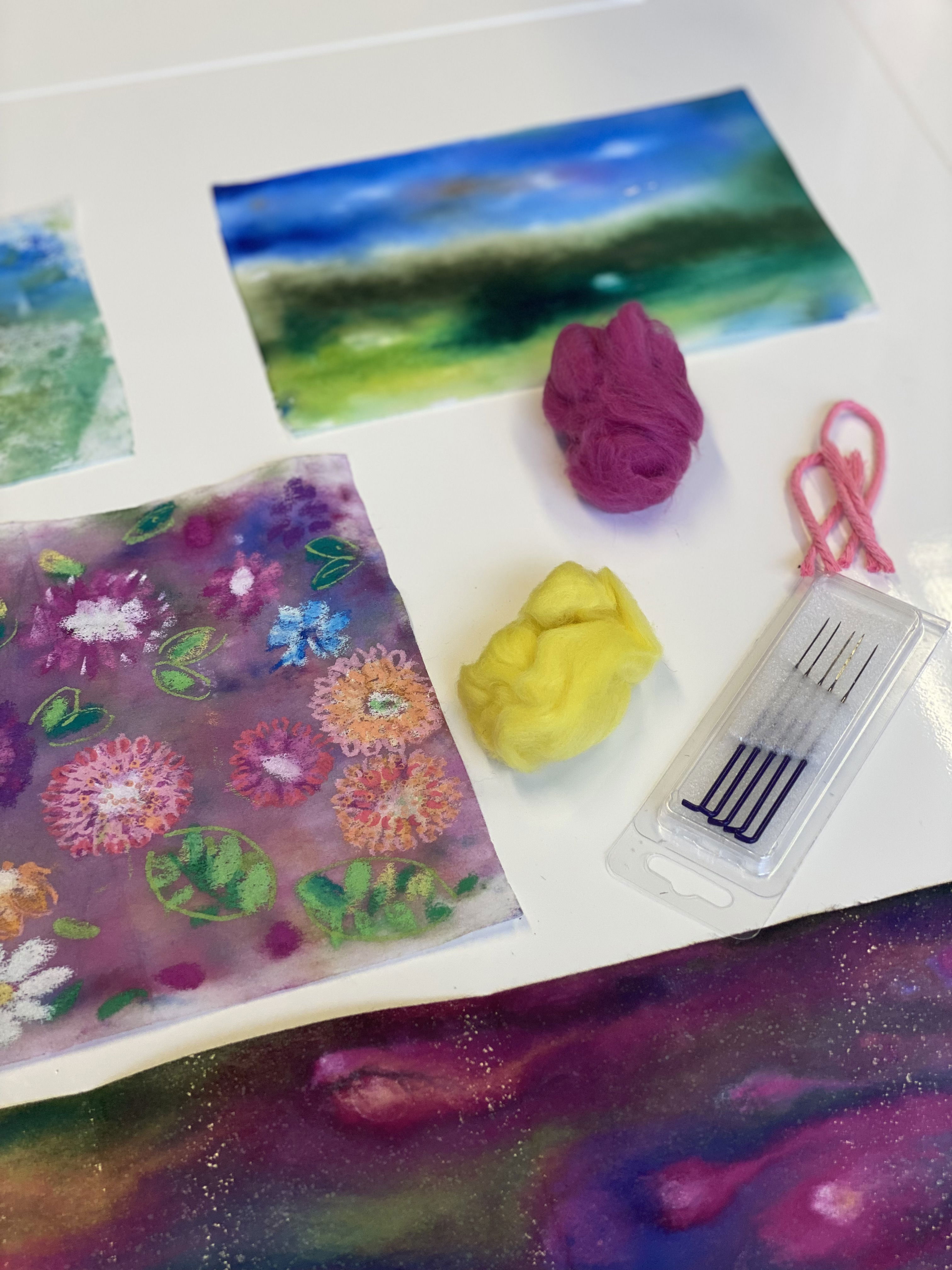 Paint, Stitch & Felt Abstract Art Workshop 