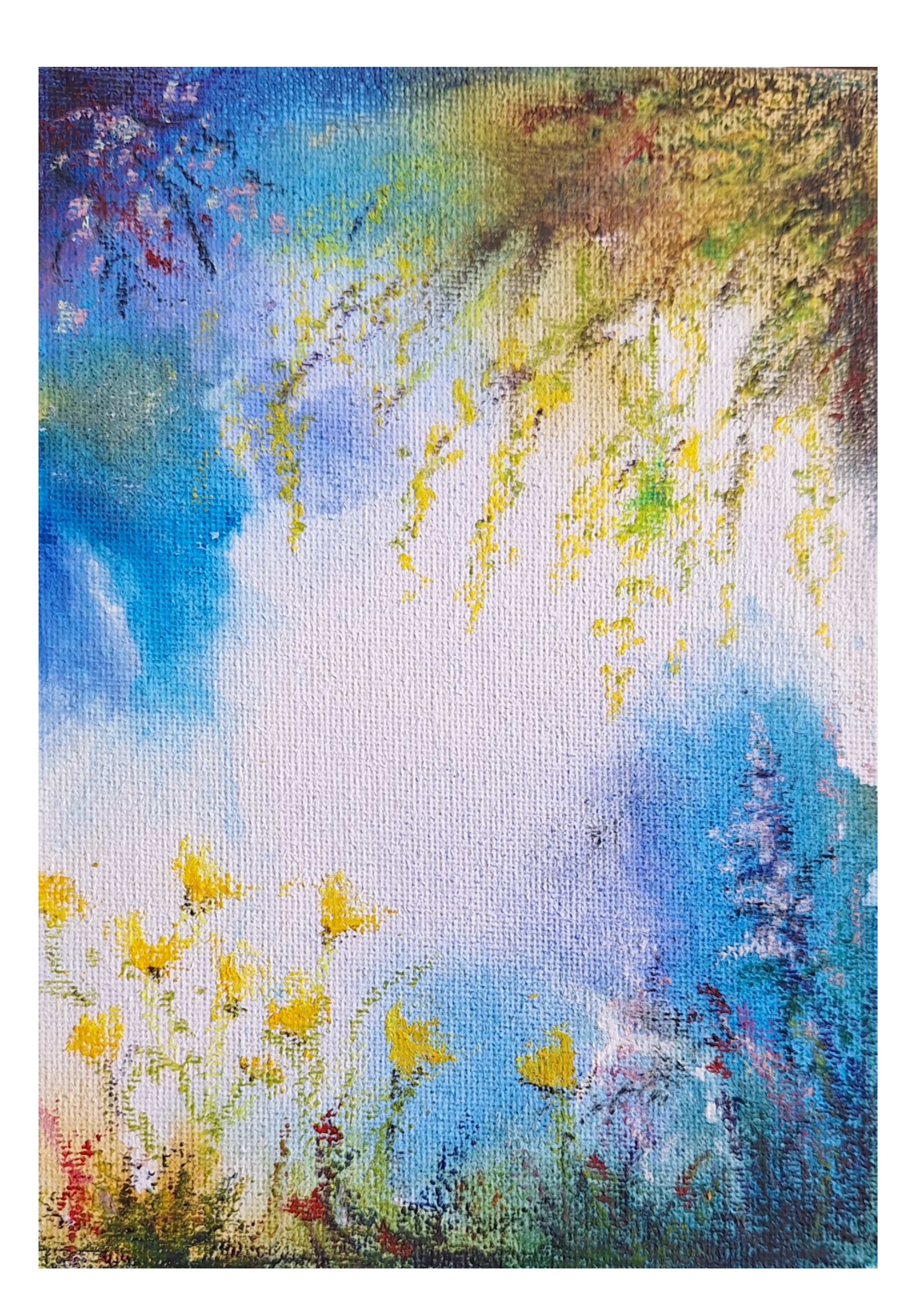 Impressionist Flowers & Foliage: Mixed Media -  acrylics, inks & oil sticks 