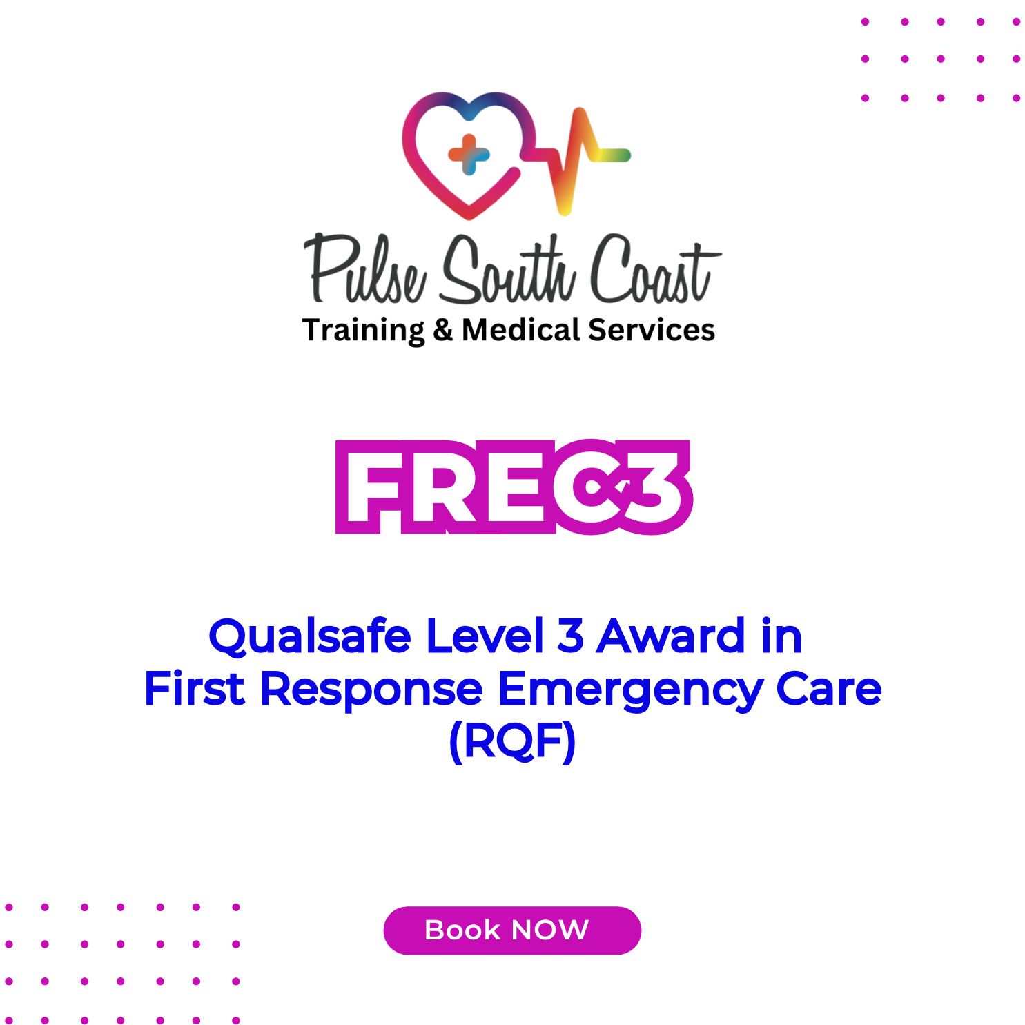 Qualsafe Level 3 Award in First Response Emergency Care (FREC3)