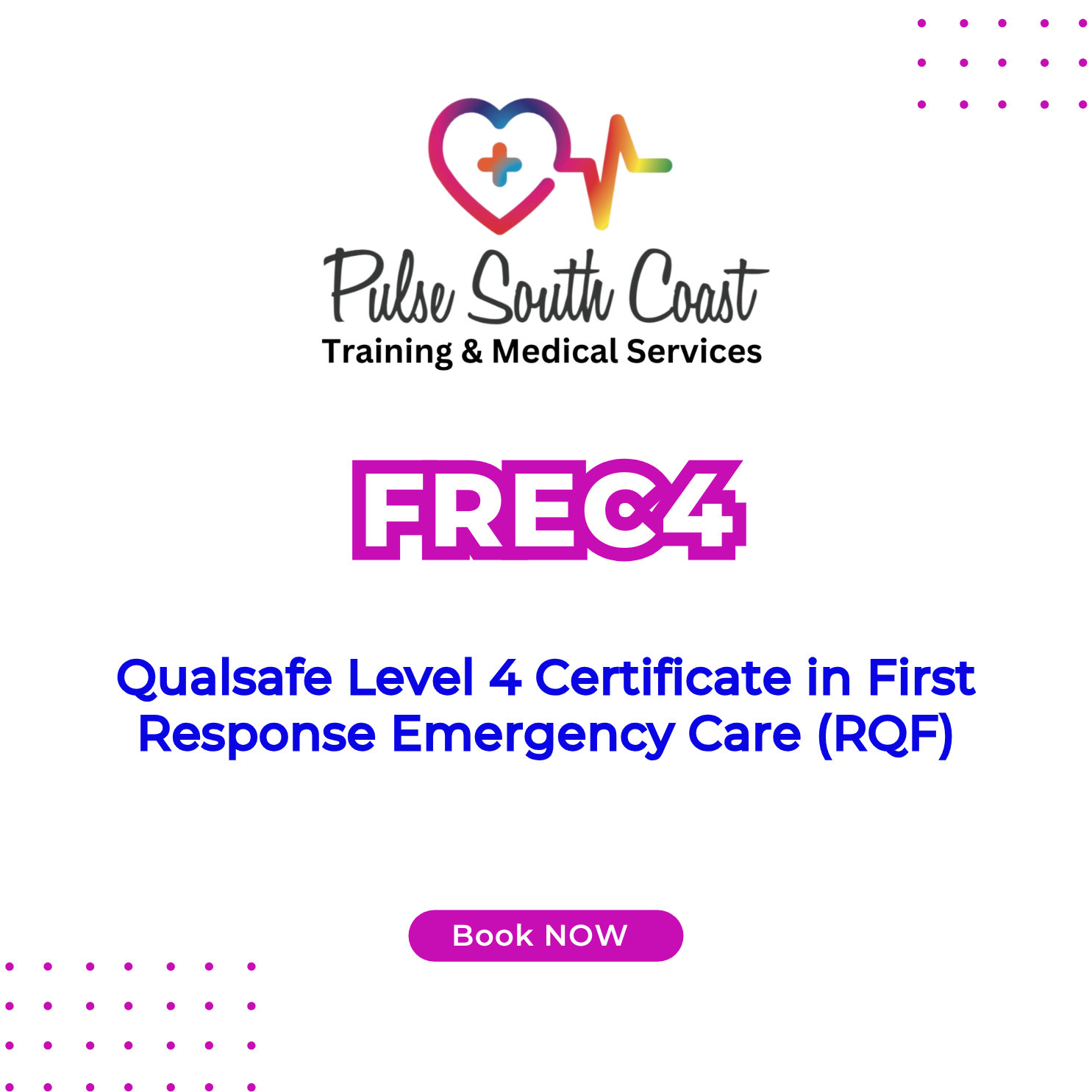 Qualsafe Level 4 Certificate in First Response Emergency Care (FREC4)