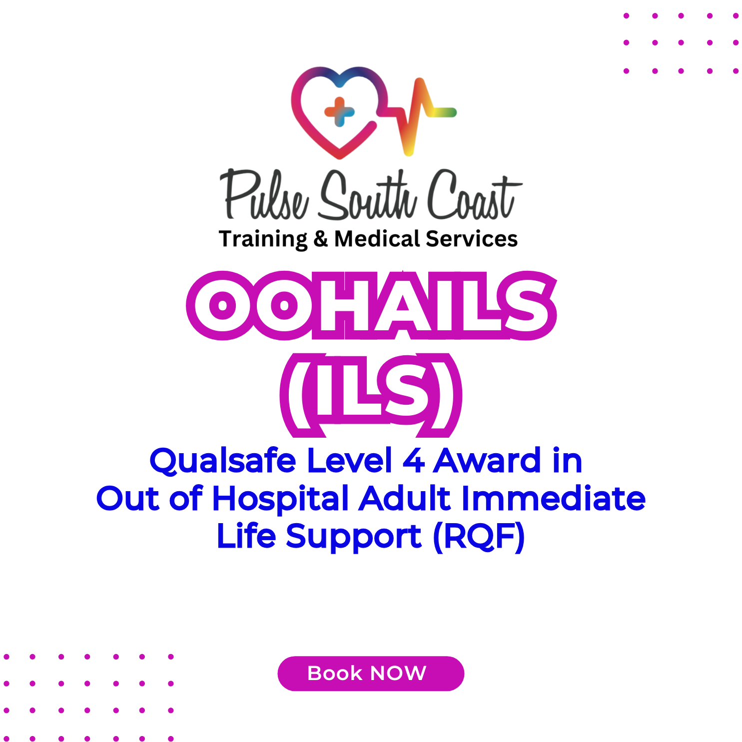 Qualsafe Level 4 Award in Out of Hospital Adult Immediate Life Support (ILS)