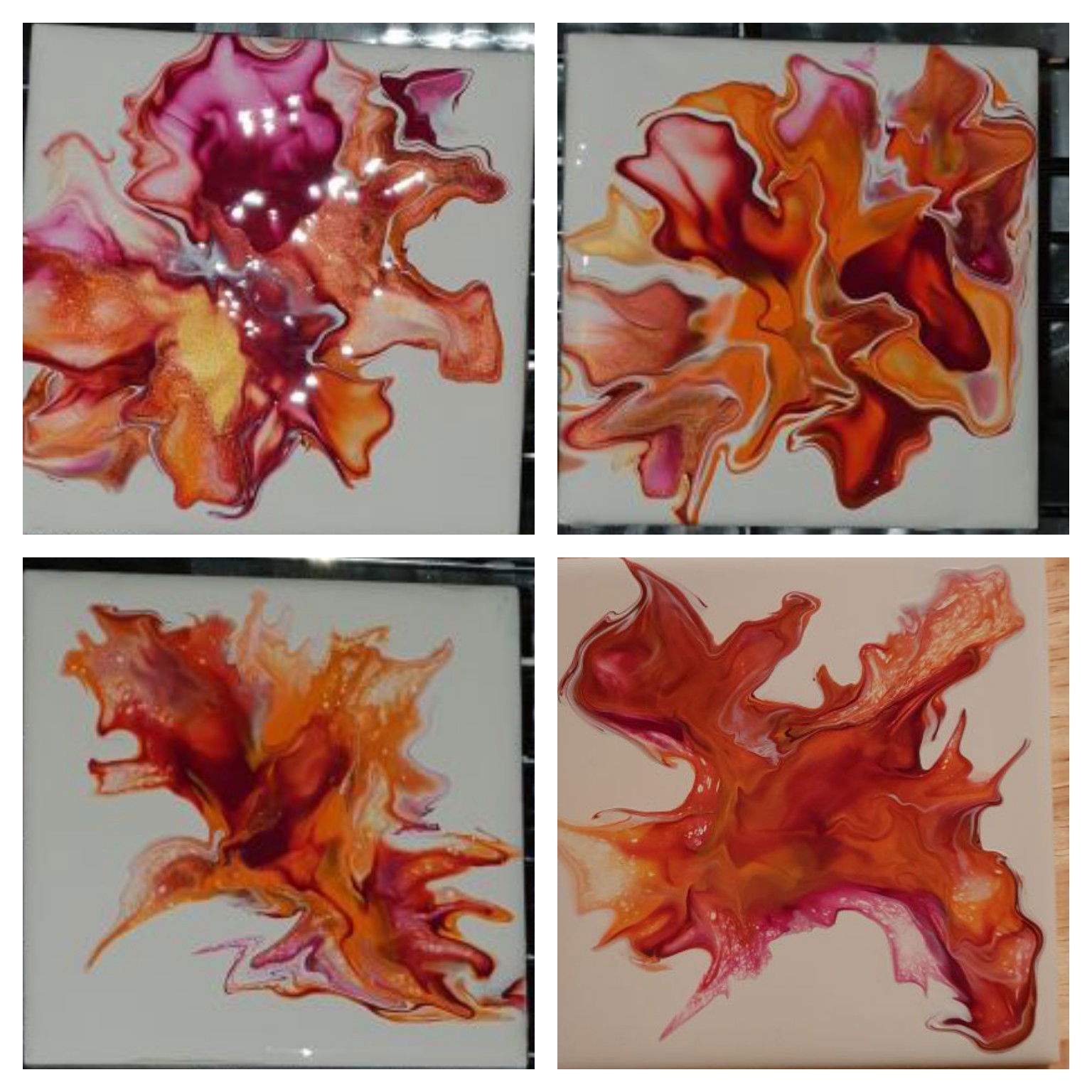 Coasters!  Fluid Art Workshop