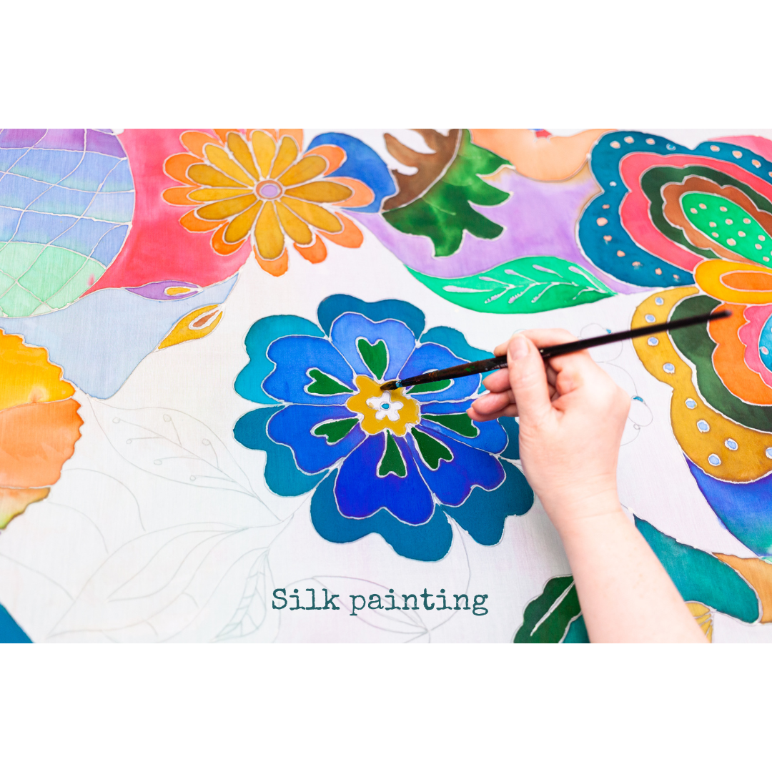 Silk painting team building