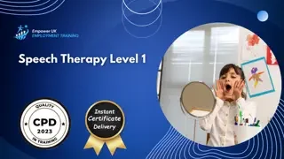 Speech Therapy Level 1