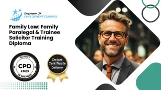 Family Law: Family Paralegal & Trainee Solicitor Training Diploma - CPD Certified