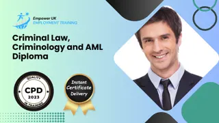 Criminal Law, Criminology and AML Diploma