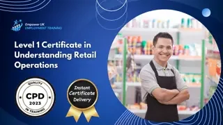 Level 1 Certificate in Understanding Retail Management