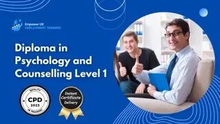 Diploma in Psychology and Counselling Level 1