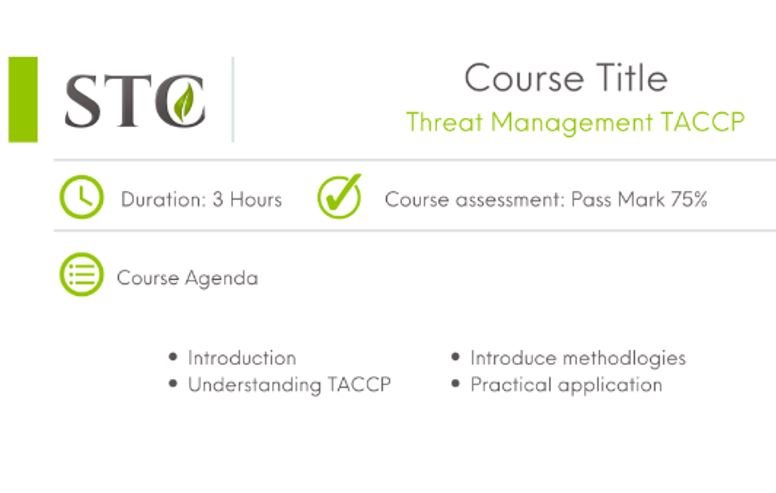 CPD Accredited Threat Management TACCP (2-3 hours)
