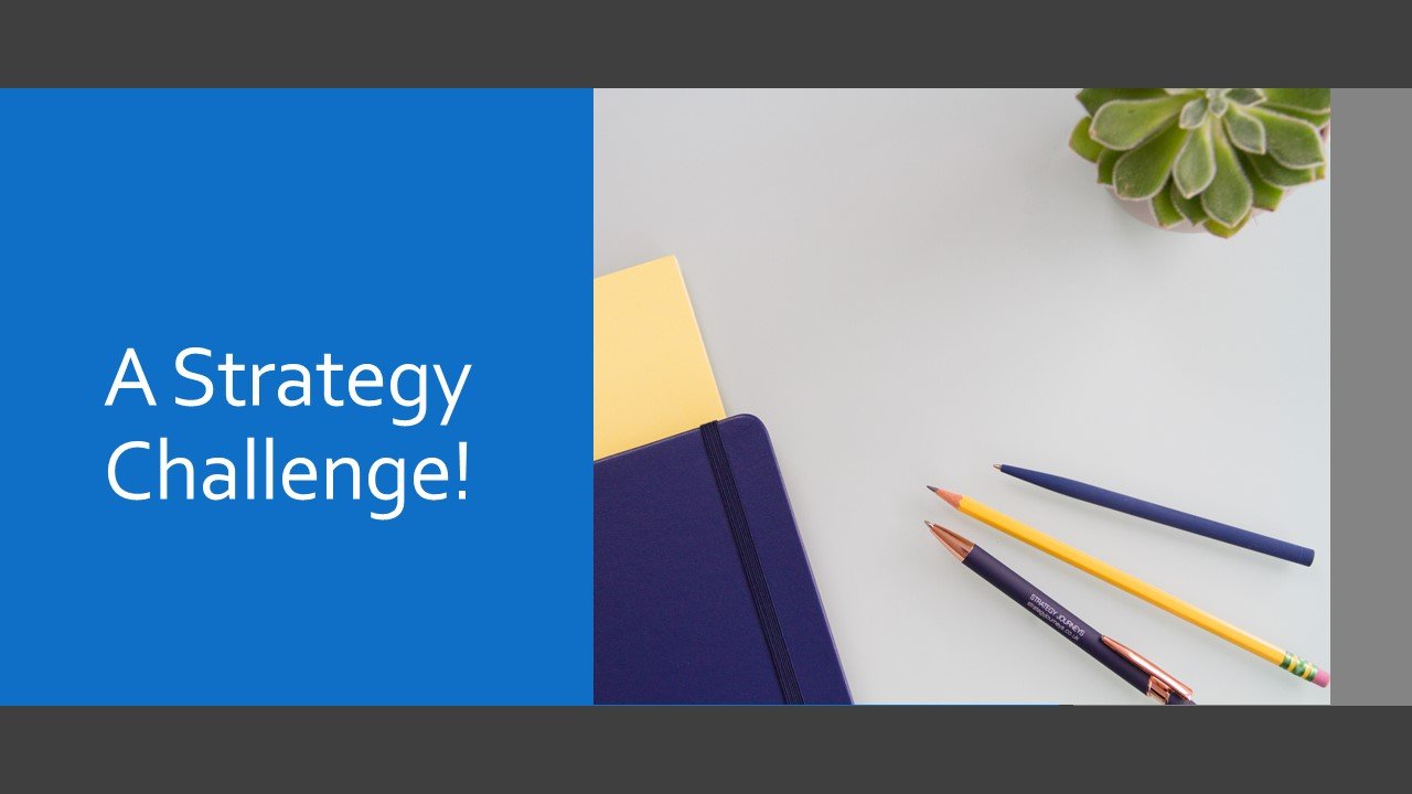A Strategy Challenge (workshop to develop strategic thinking)