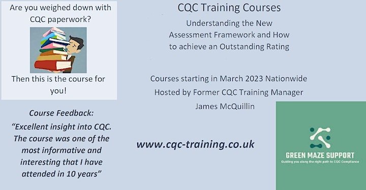 CQC Training Course - New Assessment Framework and How To Be 'Outstanding' Plymouth