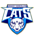 Wakey Wheeled Cats Roller Derby logo