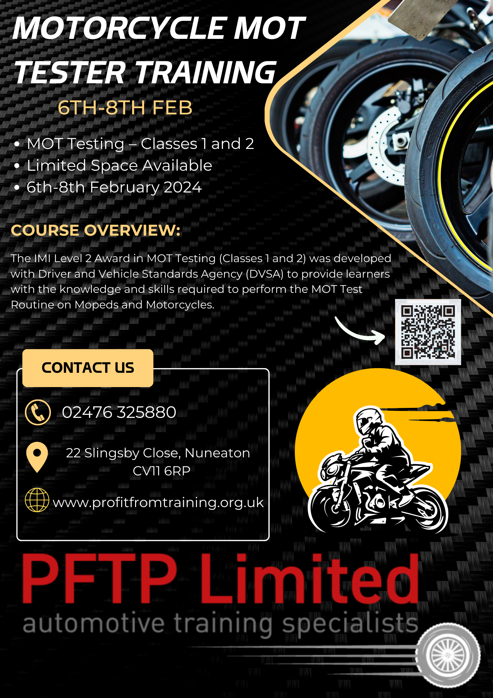 Motorcycle Class 1 & 2 - MOT Tester Training