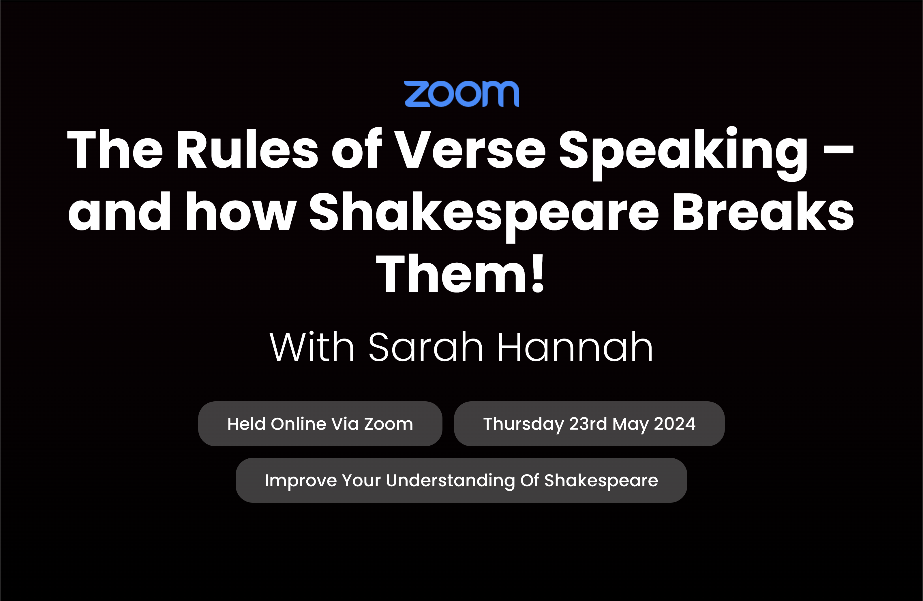 The Rules of Verse Speaking – and how Shakespeare Breaks Them!