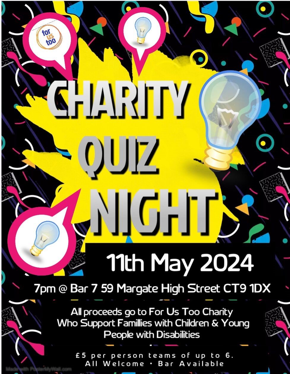 Charity Quiz Night - In aid of For Us Too 11.05.24