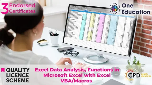 Excel Data Analysis, Functions in Microsoft Excel with Excel VBA/Macros Course