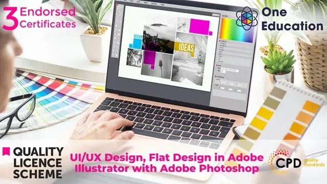 UI/UX Design, Flat Design in Adobe Illustrator with Adobe Photoshop Course