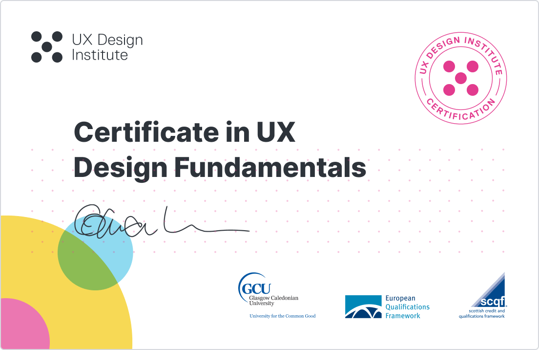 Certificate in UX Design Fundamentals