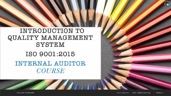 ISO 9001:2015 Internal Auditor training