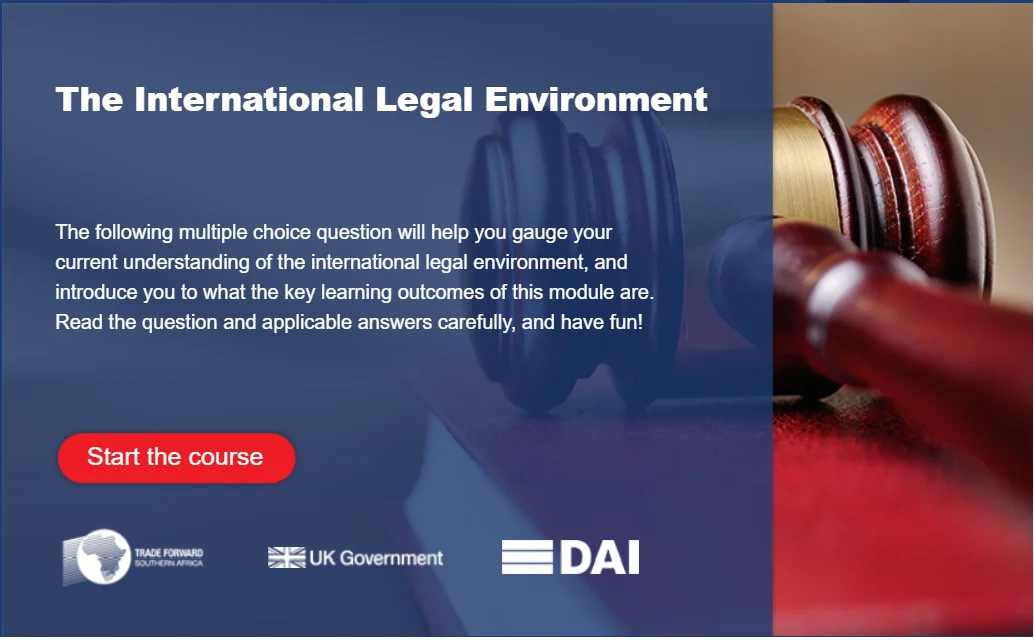 The International Legal Environment