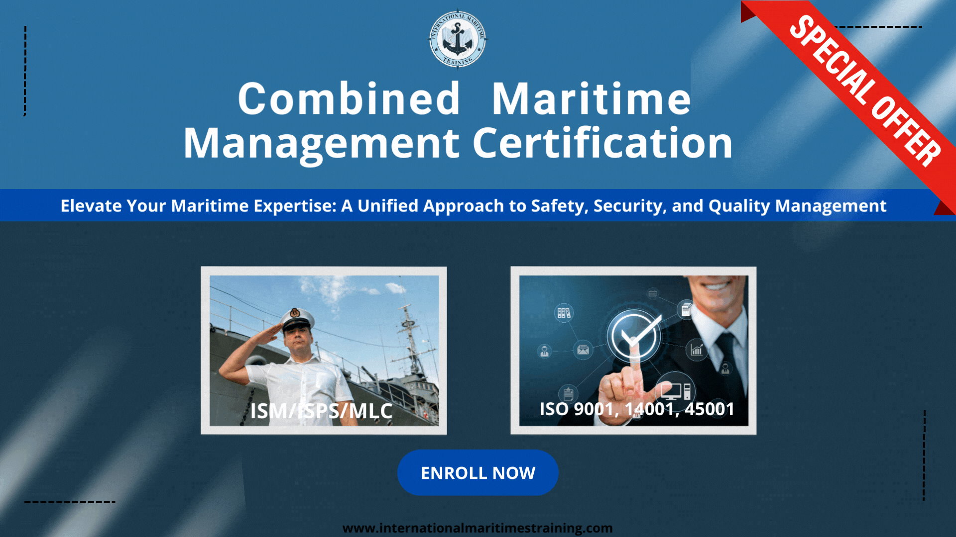Combined Certificate  ISM,ISPS,MLC Maritime Auditor & ISO (International Organization for Standardization) standards (ISO 9001, ISO 14001, ISO 45001)