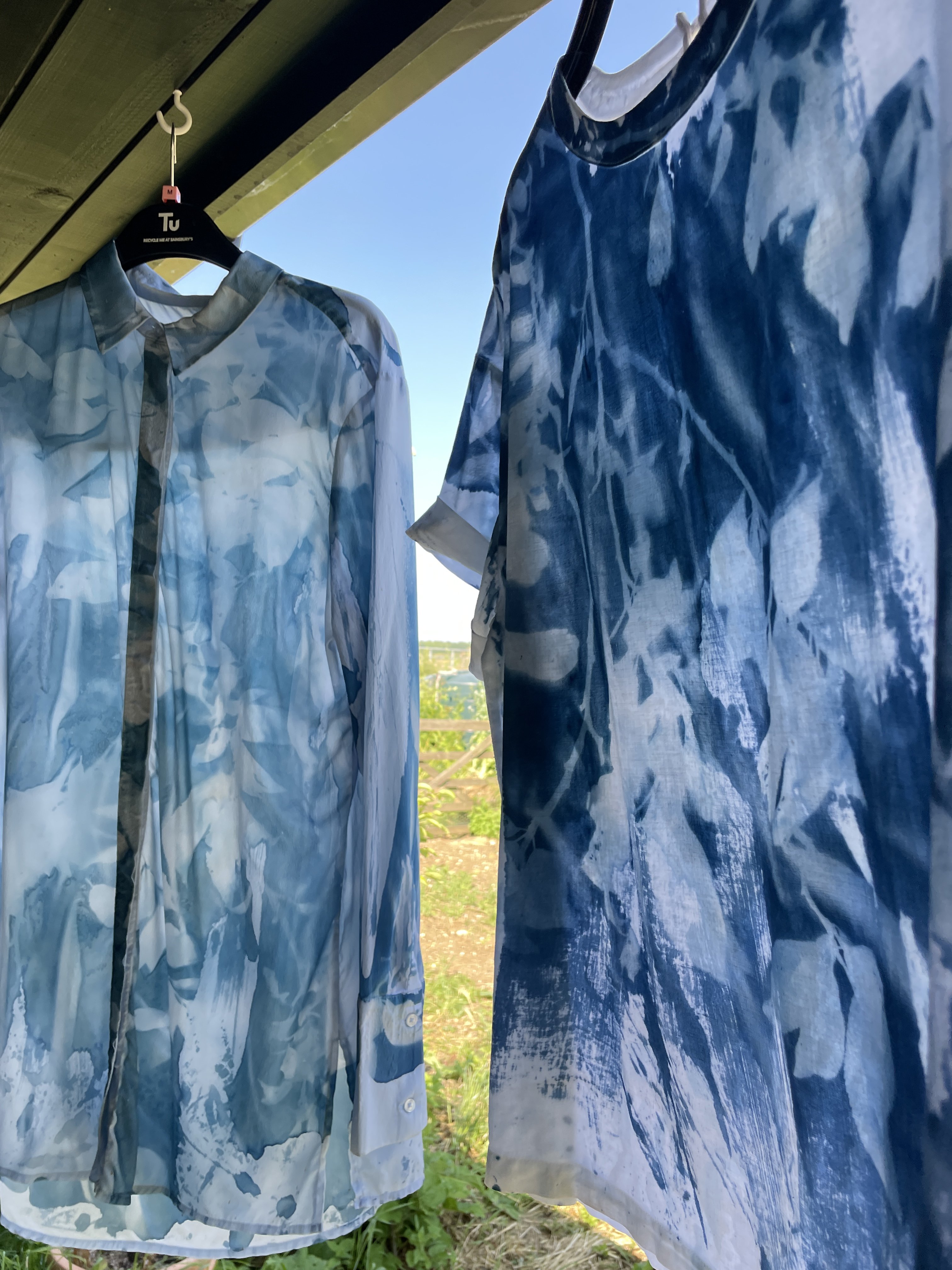 Artful Cyanotypes - Cyanotypes on fabric and playing with pattern