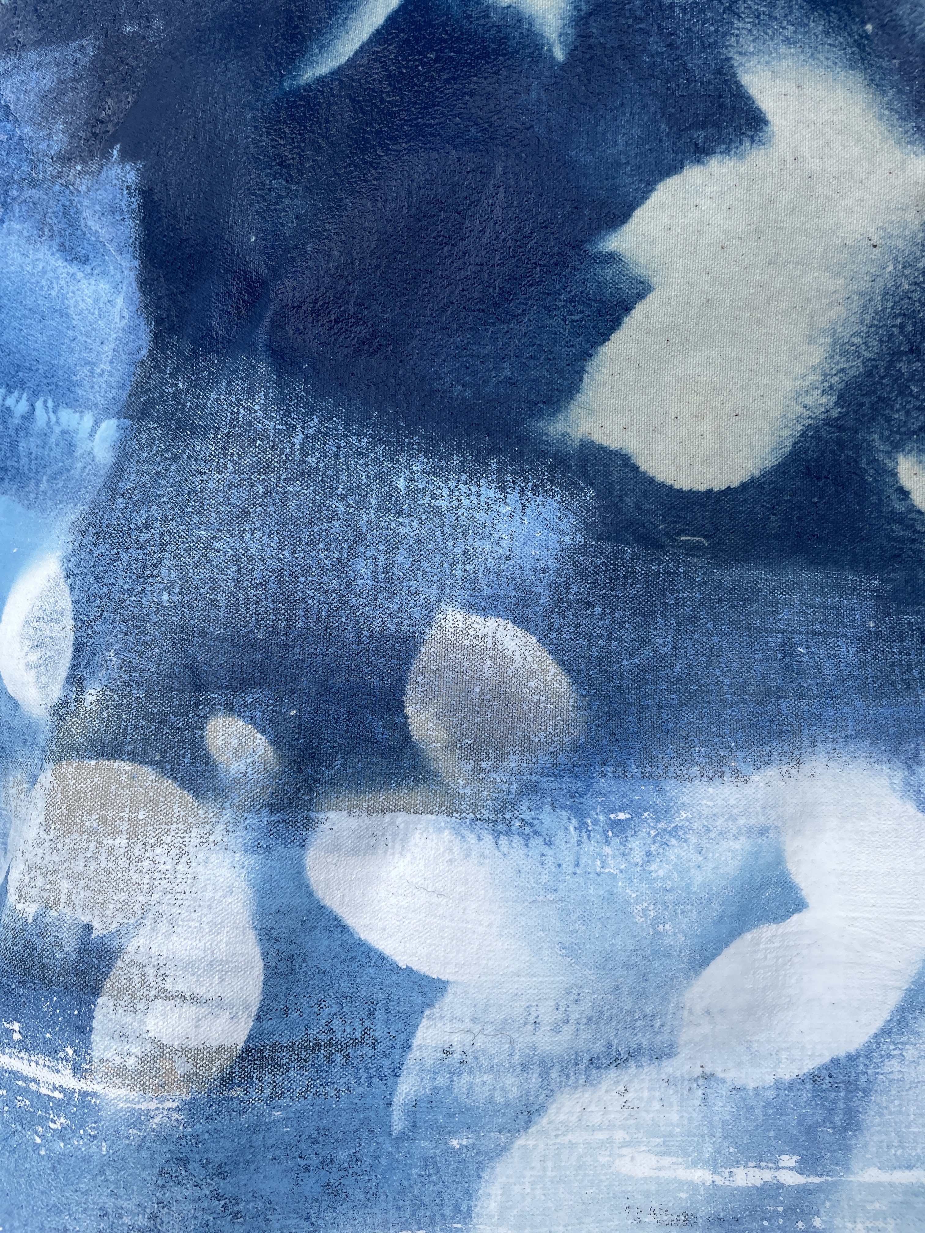 Artful Cyanotypes - Cyanotypes on fabric and playing with pattern