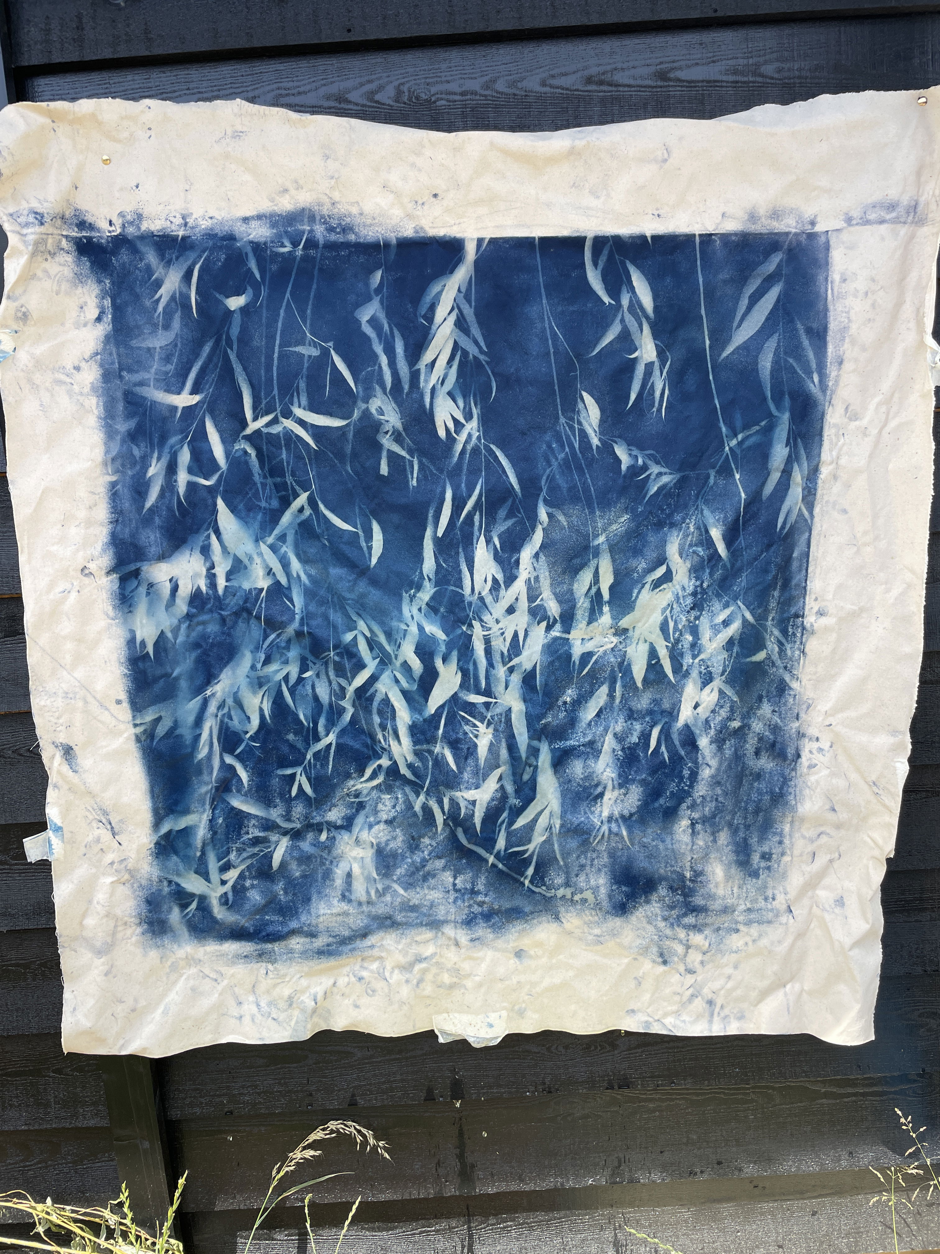 Artful Cyanotypes - Cyanotypes on fabric and playing with pattern