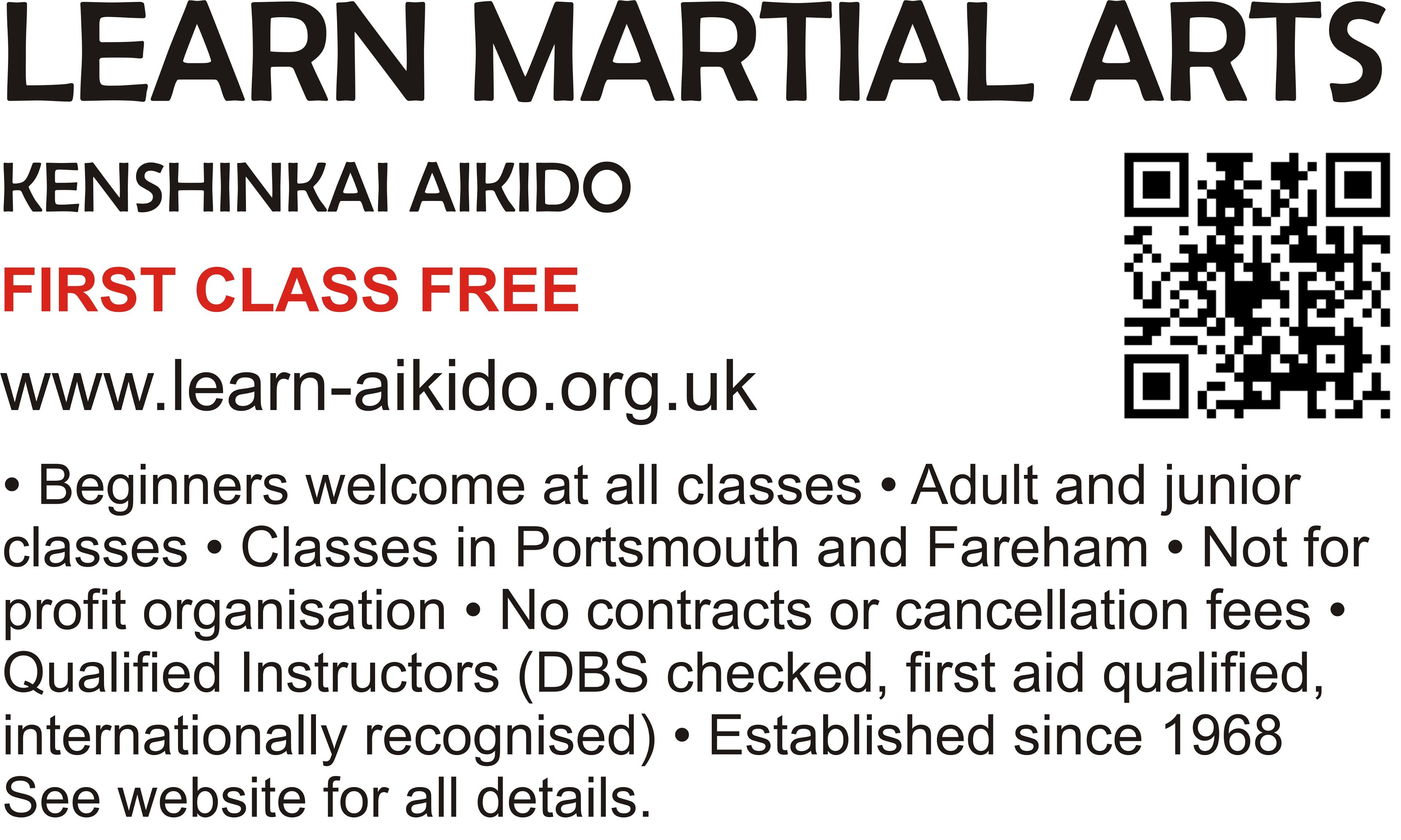 Learn Martial Arts - First Class Free