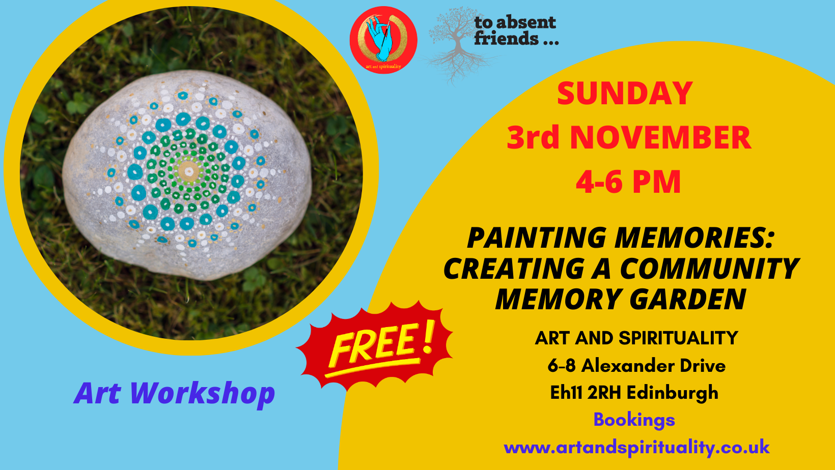 3rd November FREE WORKSHOP:Painting Memories