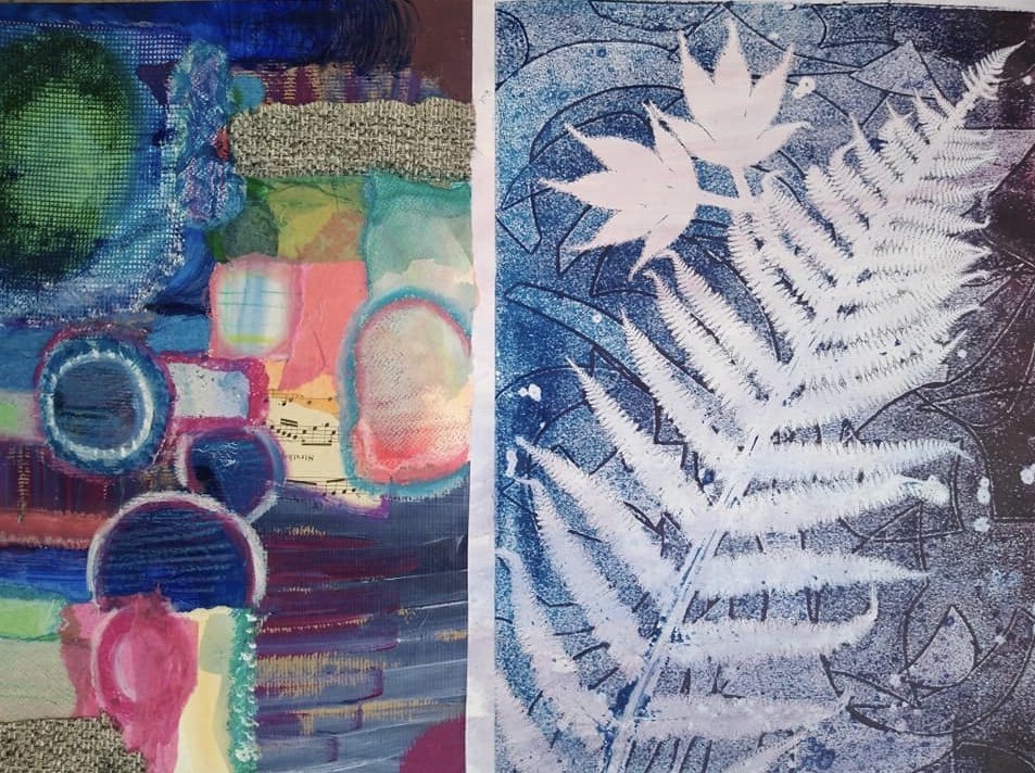 Printmaking and Painting workshop, colour, texture and form with Sally Morrison