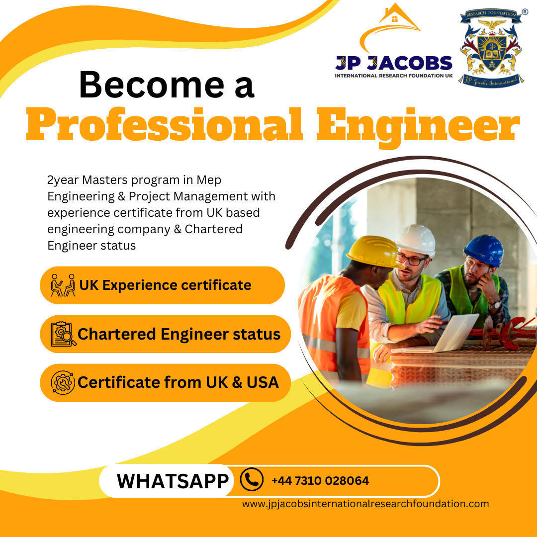 2year Masters program with Experience certificate and Chartered Engineering status