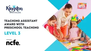 Ofqual Regulated Level 3 Teaching Assistant Award with Preschool Teaching