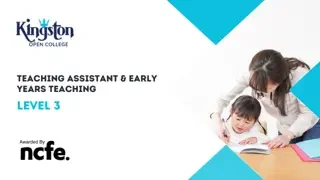 Level 3 Teaching Assistant & Early Years Teaching - Regulated Qualification