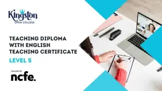Teaching Diploma with English Teaching Certificate - Ofqual Level 5