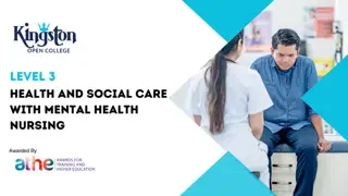 Level 3 Health and Social Care with Mental Health Nursing - Regulated Qualification