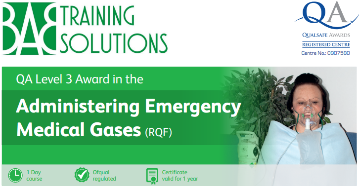 Level 3 Award in the Administering Emergency Medical Gases (RQF)