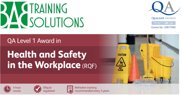 Level 1 Award in Health and Safety in the Workplace (RQF)