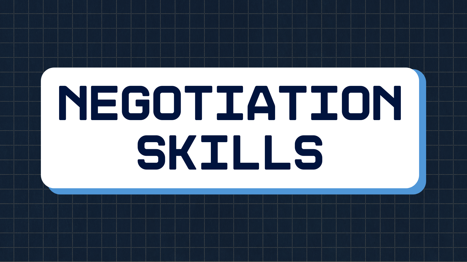 Negotiation Skills - ONLINE WORKSHOP