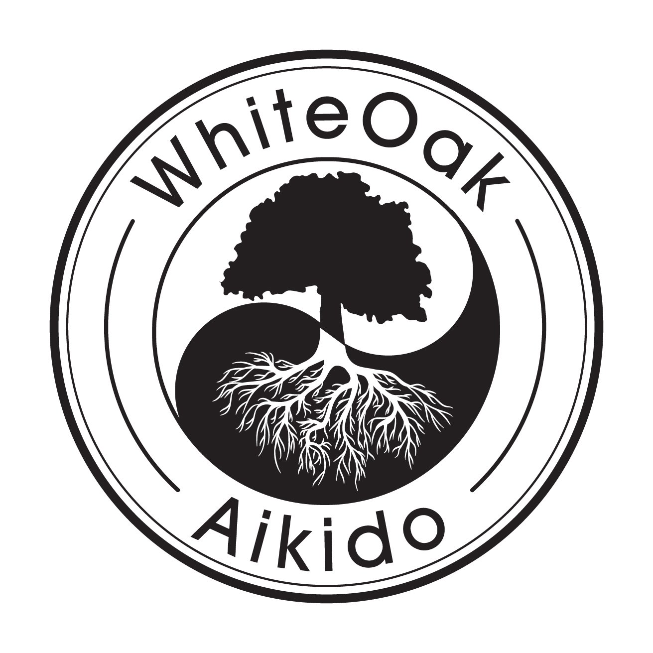 Aikido: White Oak Aikido Reading logo