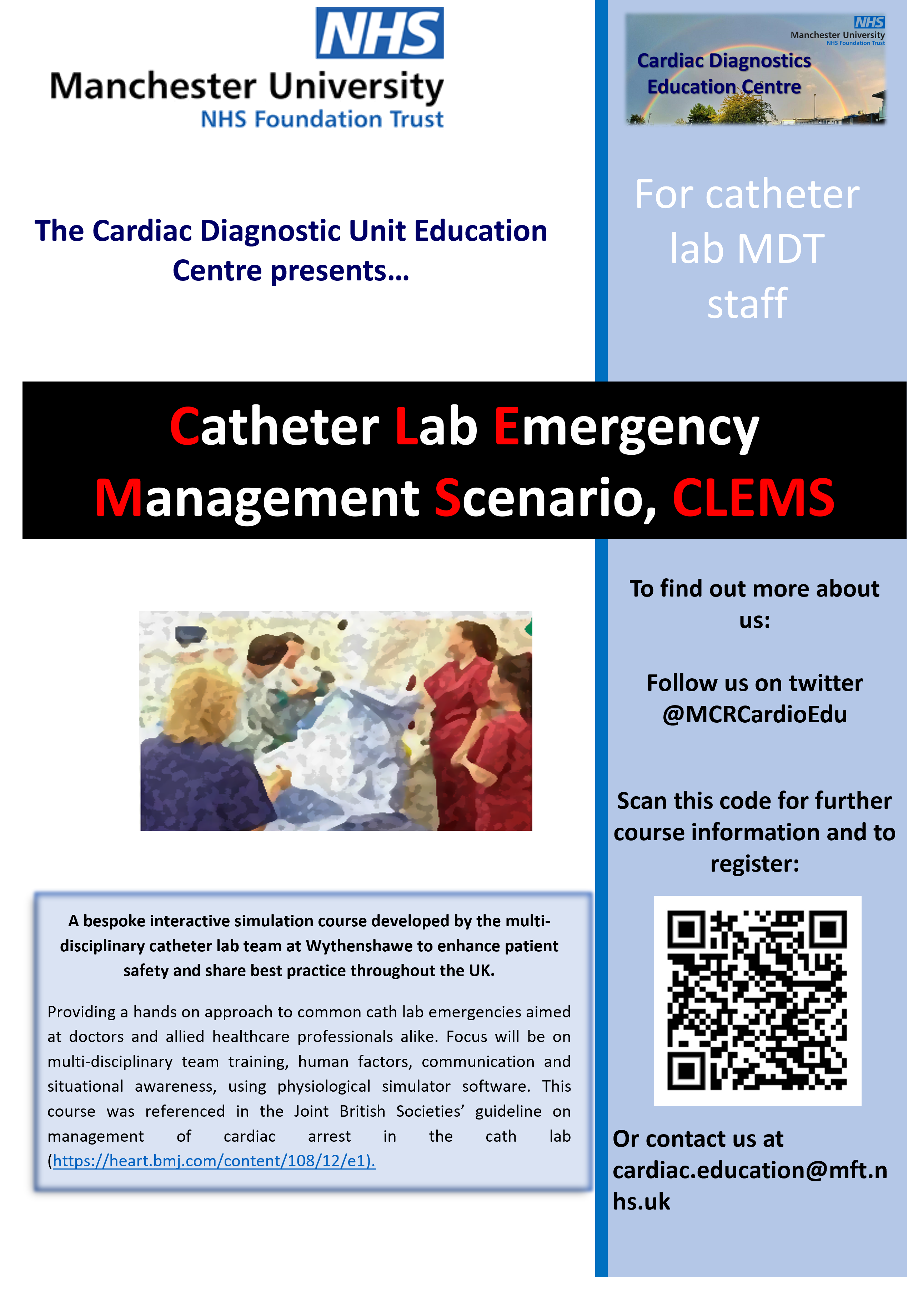 Catheter Lab Emergency Management Simulation, CLEMS