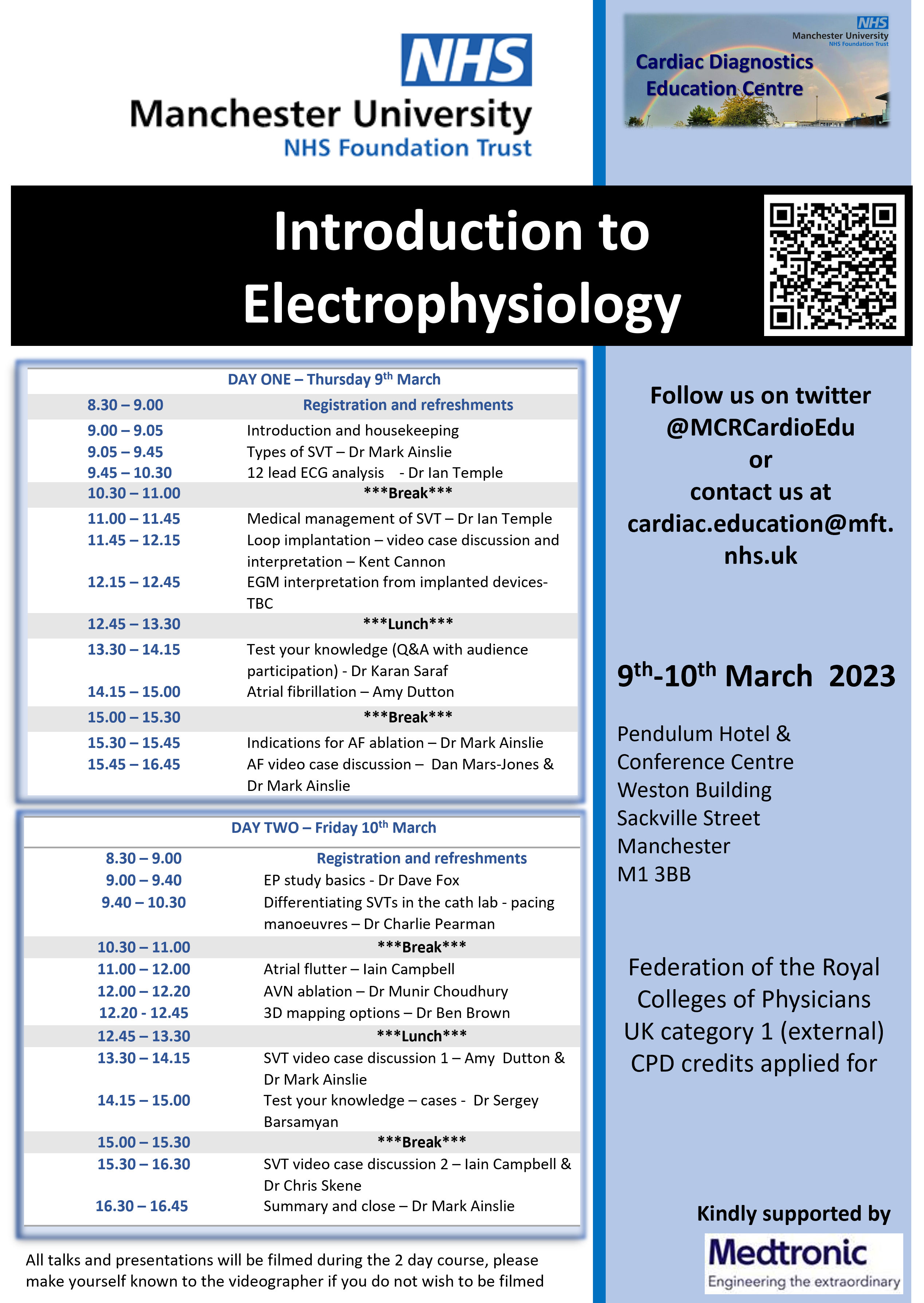 Introduction to Electrophysiology - 2 day course